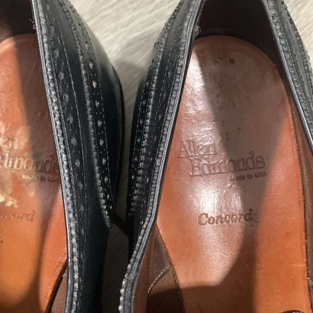 Allen Edmonds Concord Wingtip Black Leather Oxfords size‎ 13B